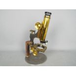 A brass microscope