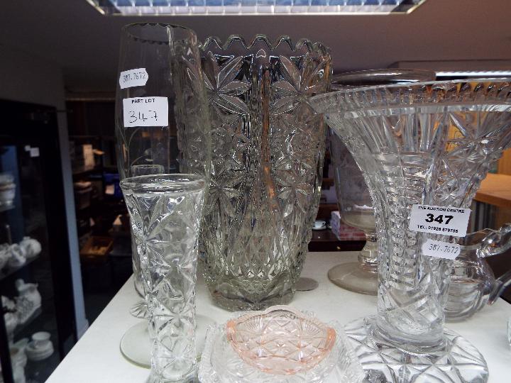 Glassware - a quantity of clear glass vases to include stem and other (12) - Image 2 of 2
