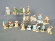 A collection of Beatrix Potter character figurines by FW & Co and Border Fine Arts.