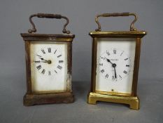 A Bayard brass cased carriage clock and one other.