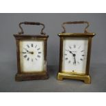 A Bayard brass cased carriage clock and one other.