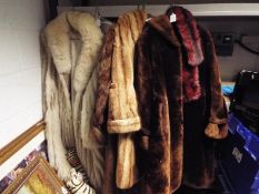 Fashion - six winter coats to include sheep skin,