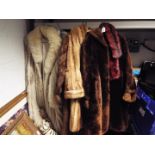 Fashion - six winter coats to include sheep skin,