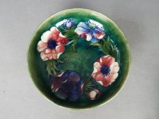 A Moorcroft Anemone bowl signed Walter