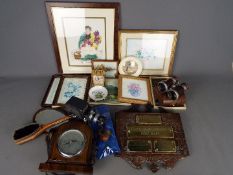 A good mixed lot to include a pair of leather cased binoculars, a Cine camera,