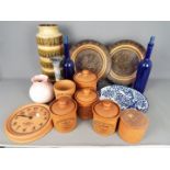 Lot to include a quantity of Henry Watson kitchen ware including storage jars and wall clock,
