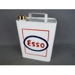 An Esso fuel can, approx 35 cm x 24 cm.