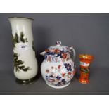 Lot to include an Aynsley lustre vase decorated with butterfly,
