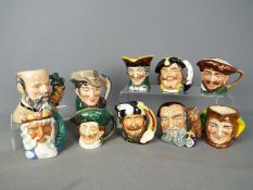 Royal Doulton - Ten small Royal Doulton character jugs to include D7000 George Tinworth,