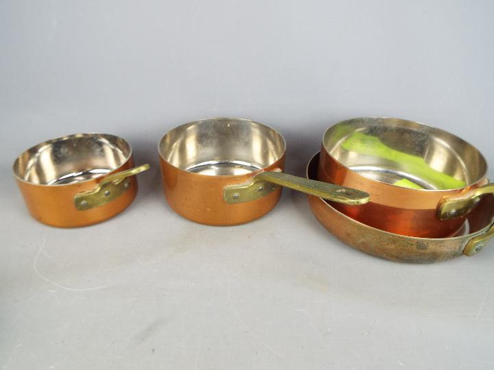 A set of four good quality copper cooking pans. - Image 3 of 3