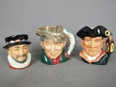 Three small Royal Doulton toby jugs entitled Beefeater,