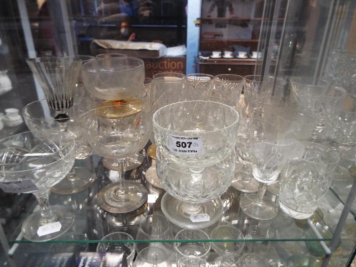 Glassware - a quantity of drinking glasses, crystal glasses, - Image 3 of 3