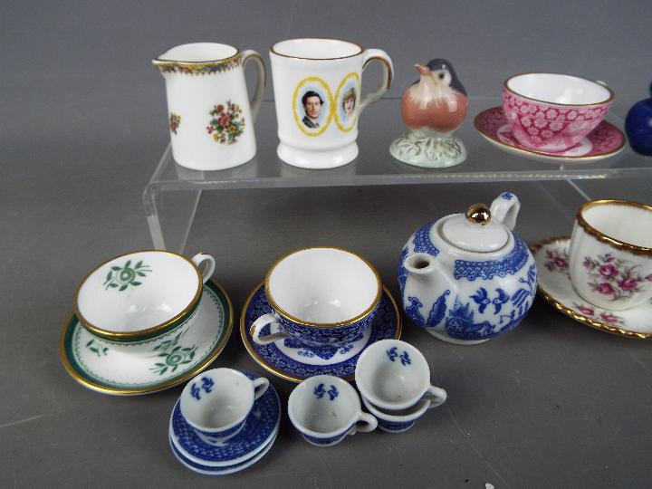 A collection of miniature ceramics to include Spode cups and saucers, Chelson China, - Image 2 of 3