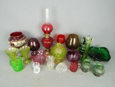 A collection of mixed glassware.