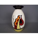 A Lorna Bailey lipped vase in the Ravensdale design,