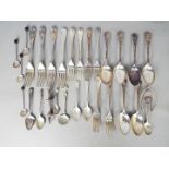 Hallmarked Silver - a set of four hallmarked Silver coffee spoons, Birmingham assay,