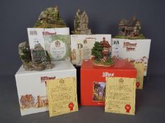 Lilliput Lanes - Five boxed with certificates Lilliput Lane models to include Tea Caddy Cottage,