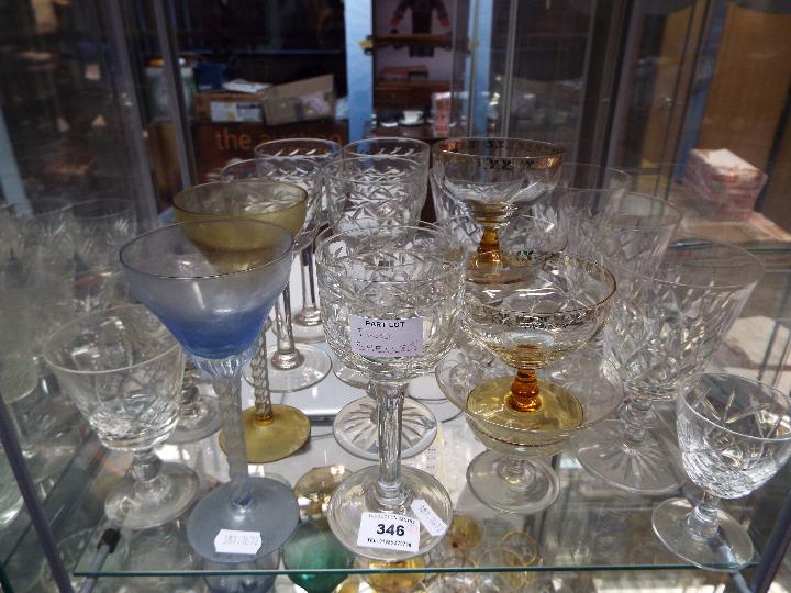 Glassware - a large quantity of drinking glasses with various design and sizes. - Image 2 of 3