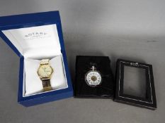 A gentleman's gold plated Rotary wristwatch in original presentation box and an Atlas Editions