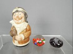 A Royal Doulton 'Doultonville Collection' character jug # D6812 Captain Prop The Pilot and two