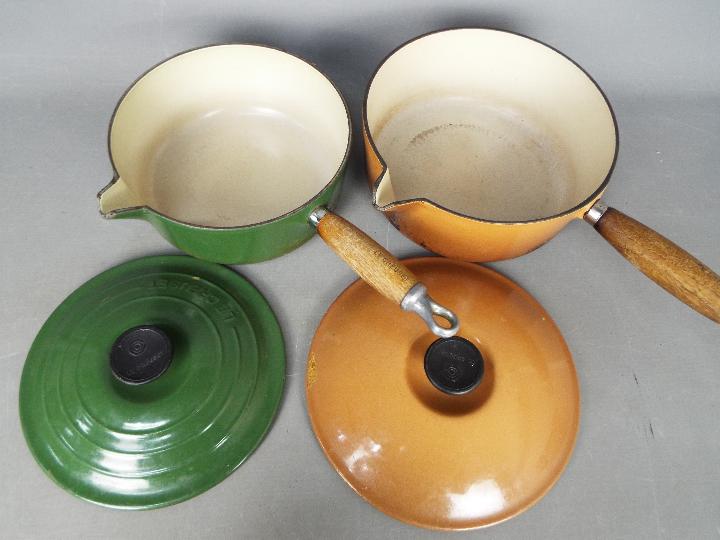 Four vintage La Creuset France, saucepans. - Image 2 of 3