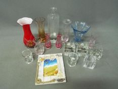 Glassware - a collection of glassware to include Caithness vases,