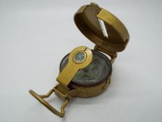 A water filled compass