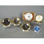 A collection of Westclox, Big Ben Repeater, alarm clocks and similar.