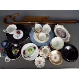 A mixed lot of ceramics to include Wedgwood Jasperware, Queen Anne ceramics,