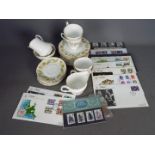 A mixed lot to include ceramics, mint stamps and first day covers.