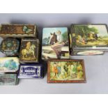 A collection of vintage tins.