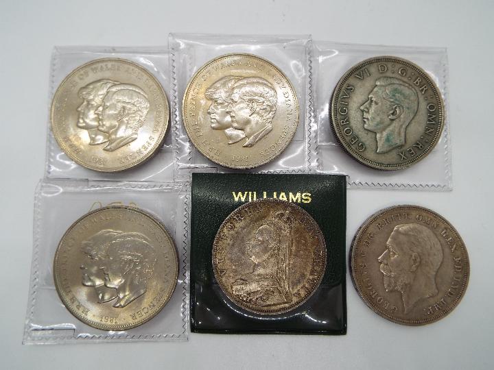 Numismatology - a collection of coins to include a 1937 Crown, 1933 Crown,