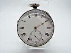 A Victorian silver cased pocket watch, the movement signed 'Burlingham, Lynn & Peterborough',