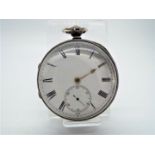 A Victorian silver cased pocket watch, the movement signed 'Burlingham, Lynn & Peterborough',