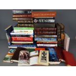 A large quantity of books comprising, reference books, encyclopedia, history books,