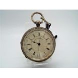A gentleman's silver cased 'Marine Chronograph' pocket watch, the case of Chester assay 1883,