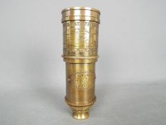 A brass telescope, length 15.