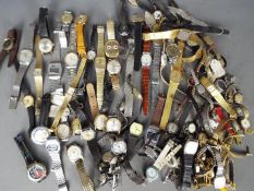 A large quantity of wristwatches / wristwatch parts.