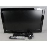 A Bush 22" television / DVD player combination, with remote.