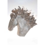 Composite stallion bust, 50cm.