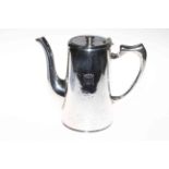 Mappin and Webb 'House of Commons' silver plated coffee pot.