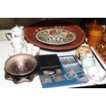 Carnival Glass, Minton, Sylvac, cased cutlery, Royal Worcester, etc.