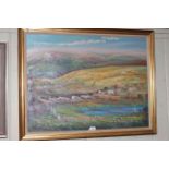 Mary Lord, Lazy Summer, oil on board, signed lower right, 74cm by 97cm, in gilt frame.