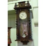 Victorian Vienna style American wall clock.