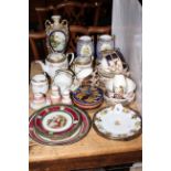 Collection of ceramics including Wedgwood, Noritake, Staffordshire, etc.