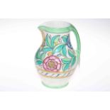 Crown Ducal Charlotte Rhead design jug, 21cm.