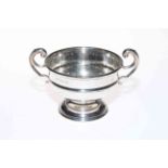 Silver two handled basin, Birmingham 1922.