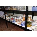 Large shelf collection of Hornsea, Wedgwood, Royal Doulton, Sylvac, Masons, Staffordshire figurine,