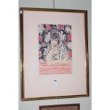 Jacques Villon, Chalcographie Du Louvre, Print, in glazed gilt frame.