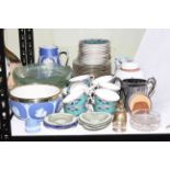 Collection of Royal Doulton, Wedgwood, metalwares and glass.